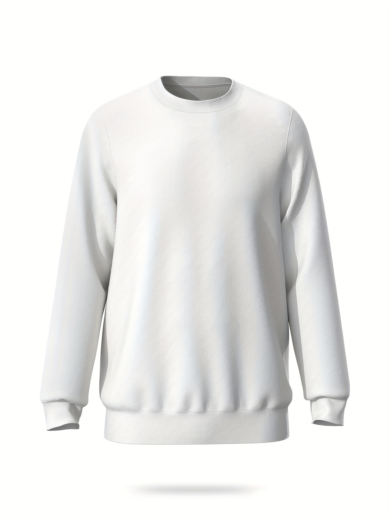 Men's Casual Stretch Pullover Sweatshirt Long Sleeve Crew Neck Tops