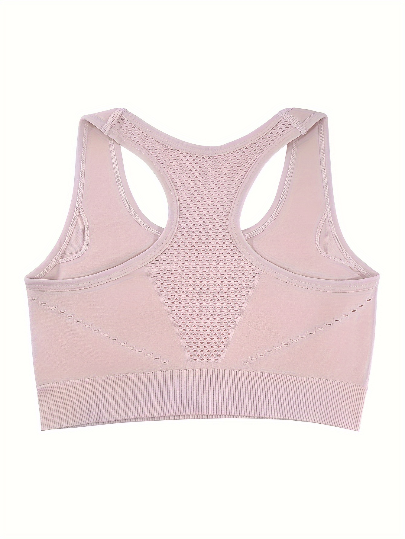 Ombre Stripe Print Sports Bra Shockproof Push Racer Back - Temu