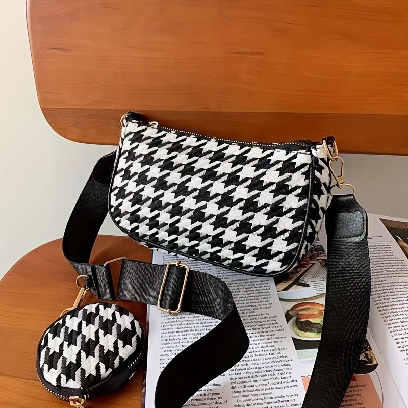 Women Bag Plaid Square Bag New Textured Mini Shoulder Messenger