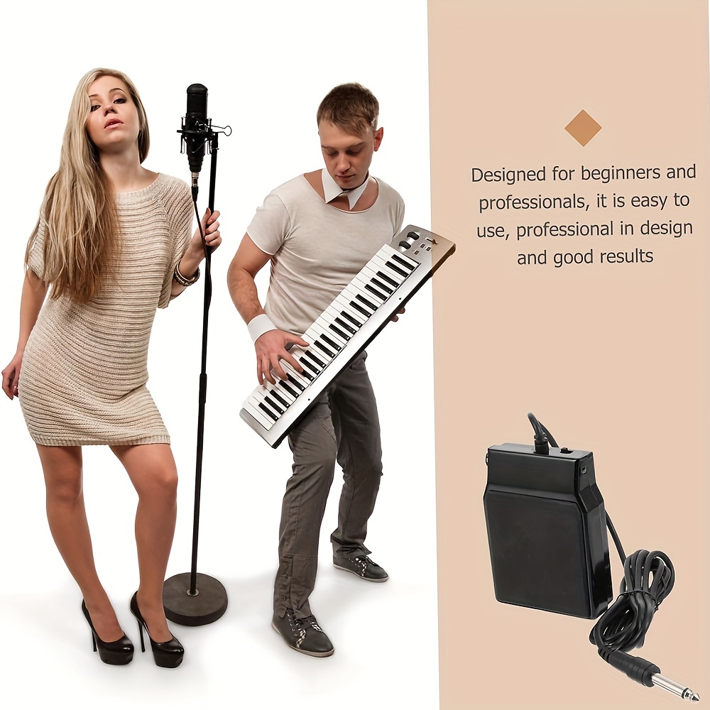 Donner Piano Sustain Pedal, Keyboard Sustain Pedal for Digital Piano  Electronic Keyboard MIDI Synthesizer, Sturdy Durable, with Polarity Switch,  1/4