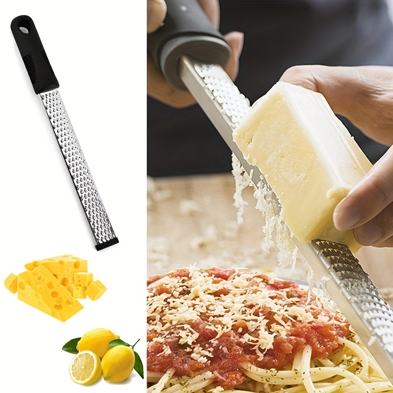 Grattugia per formaggio in acciaio inossidabile limone Zester agrumi  zenzero aglio grattugia manico lungo verdure utensile