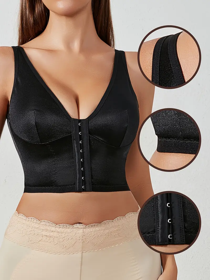 Front Buckle Corset Bustier Push Tummy Control Slimmer Body - Temu