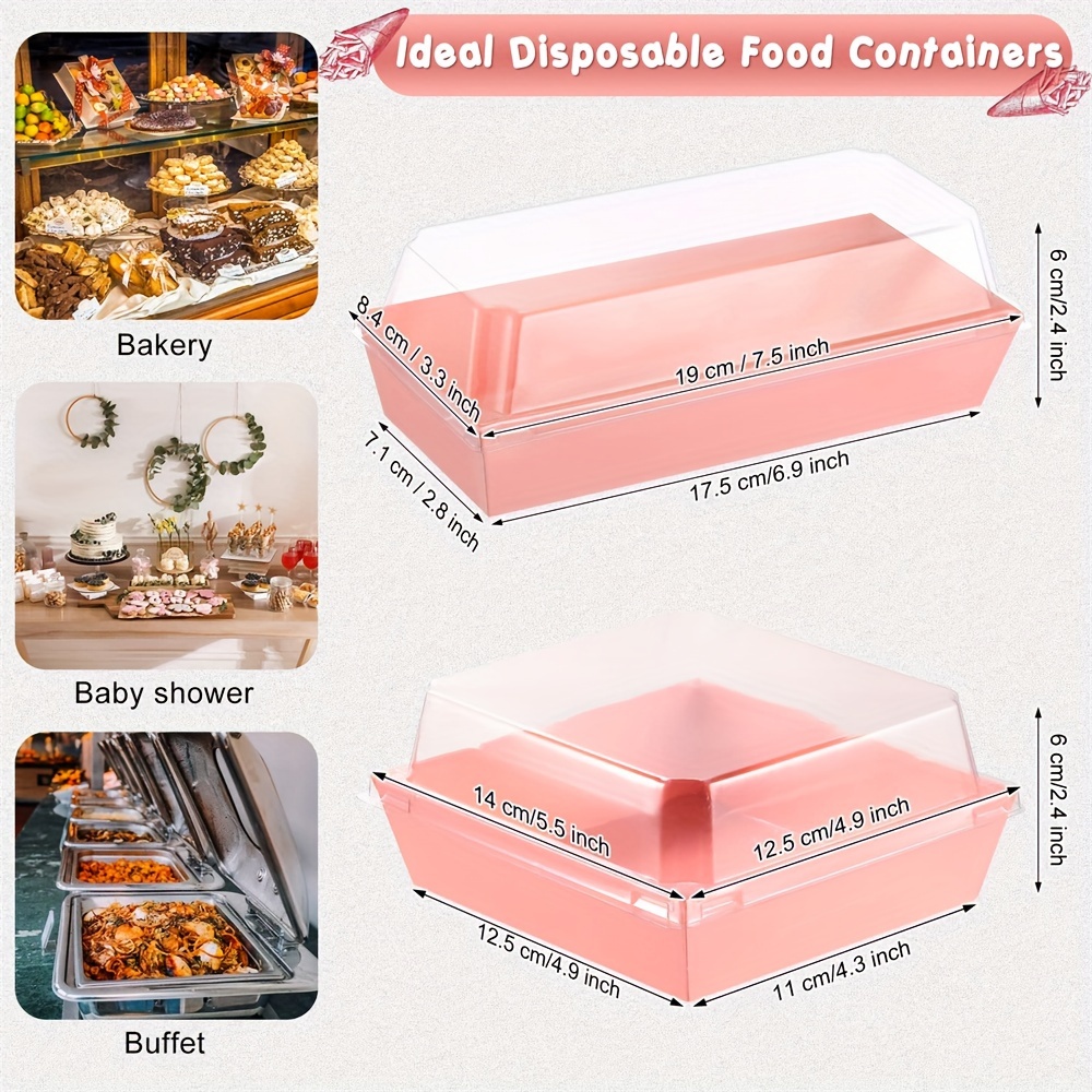 Paper Charcuterie Boxes With Clear Lids Brown Cookie Boxes - Temu