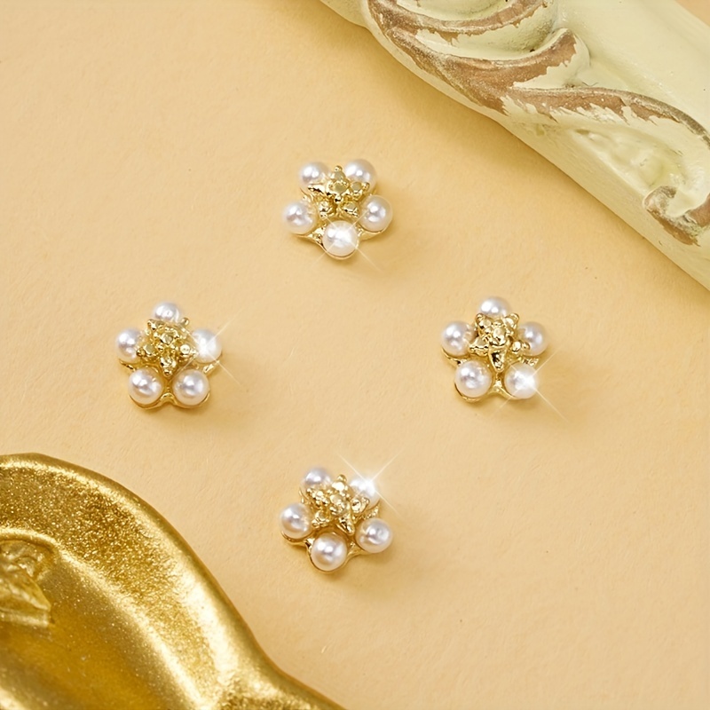 BOWKNOT Y2K NAIL Art Flower Nail 3d Charms Pearls Nail Salon $4.27 -  PicClick AU