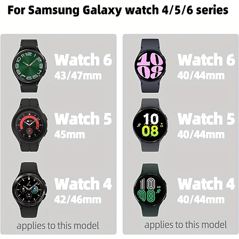 Compatible with Samsung Galaxy Watch 6 Classic Bands 47/43/44/40mm, for  Galaxy Watch 5 Pro Band 45/40/44mm No Gap Band, Business Solid Stainless  Steel