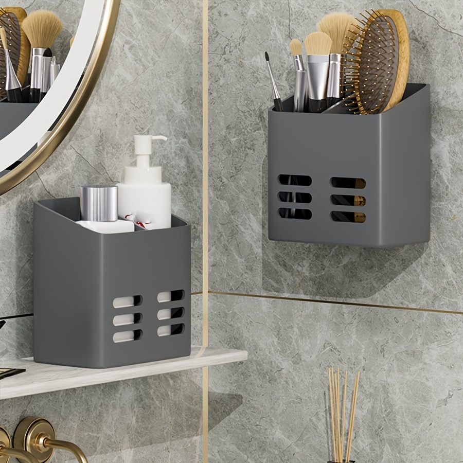 Plastic Wall Mounted Drain Holder Shampoo Storage Shower Gel Organizer Rack  Kitchen Bathroom Storage Holder Punch Free Detachable Holder