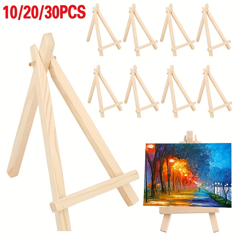 Natural Wood Mini Easel Frame Tripod Display Meeting Wedding Table Number  Name Card Stand Display Holder Children Paint Art Sets - AliExpress