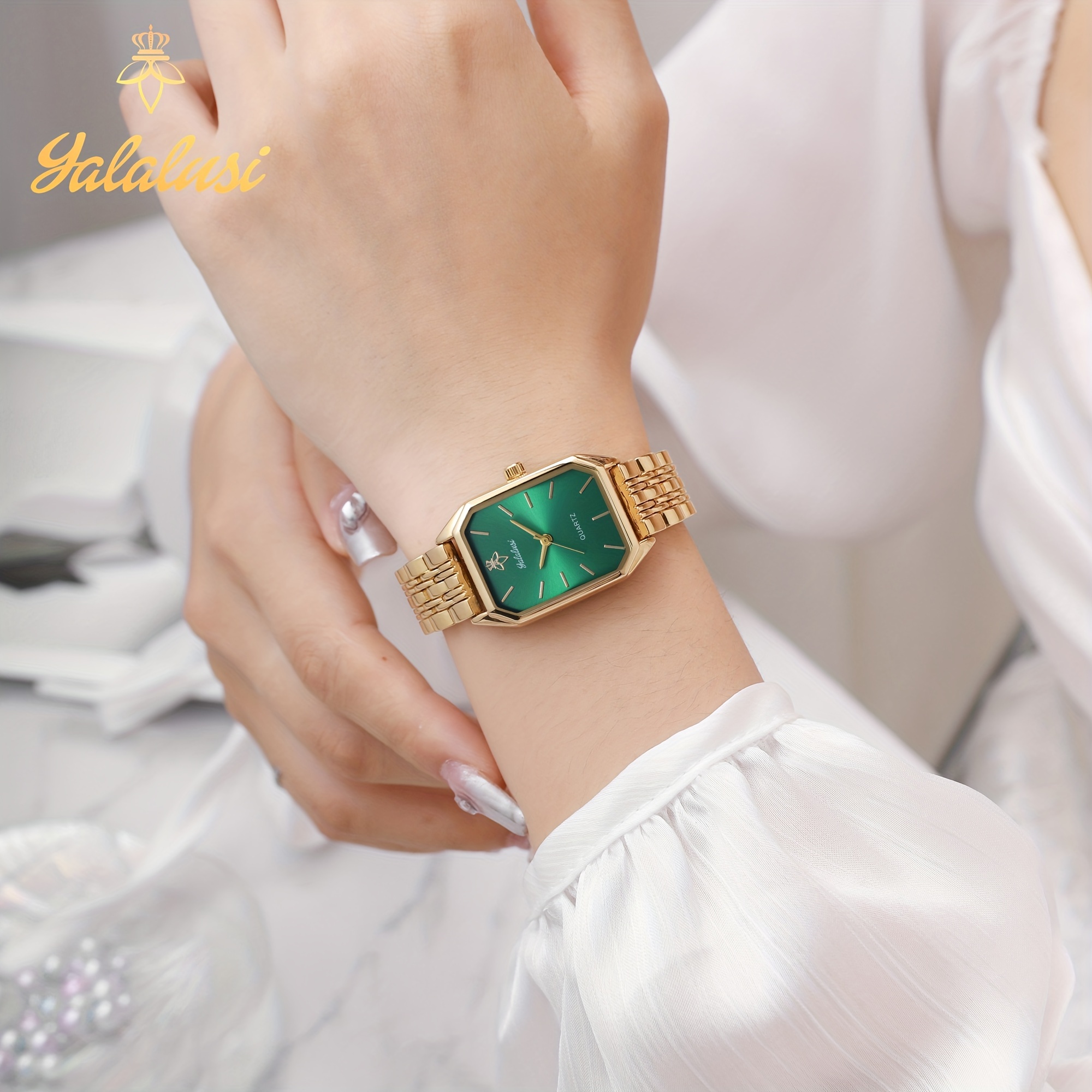 Women's Watch Luxury Rectangle Pointer Quartz Watch Analog Wr Business  Wrist Watch (with Gift Box) - Temu Bulgaria