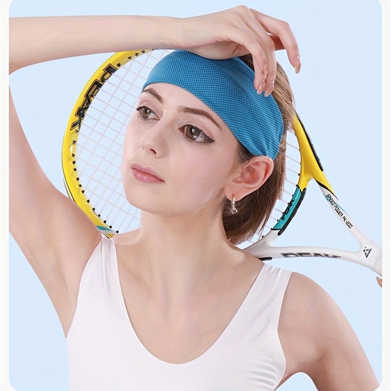 Solid Color Wide Hairband Sweat Absorption Breathable - Temu