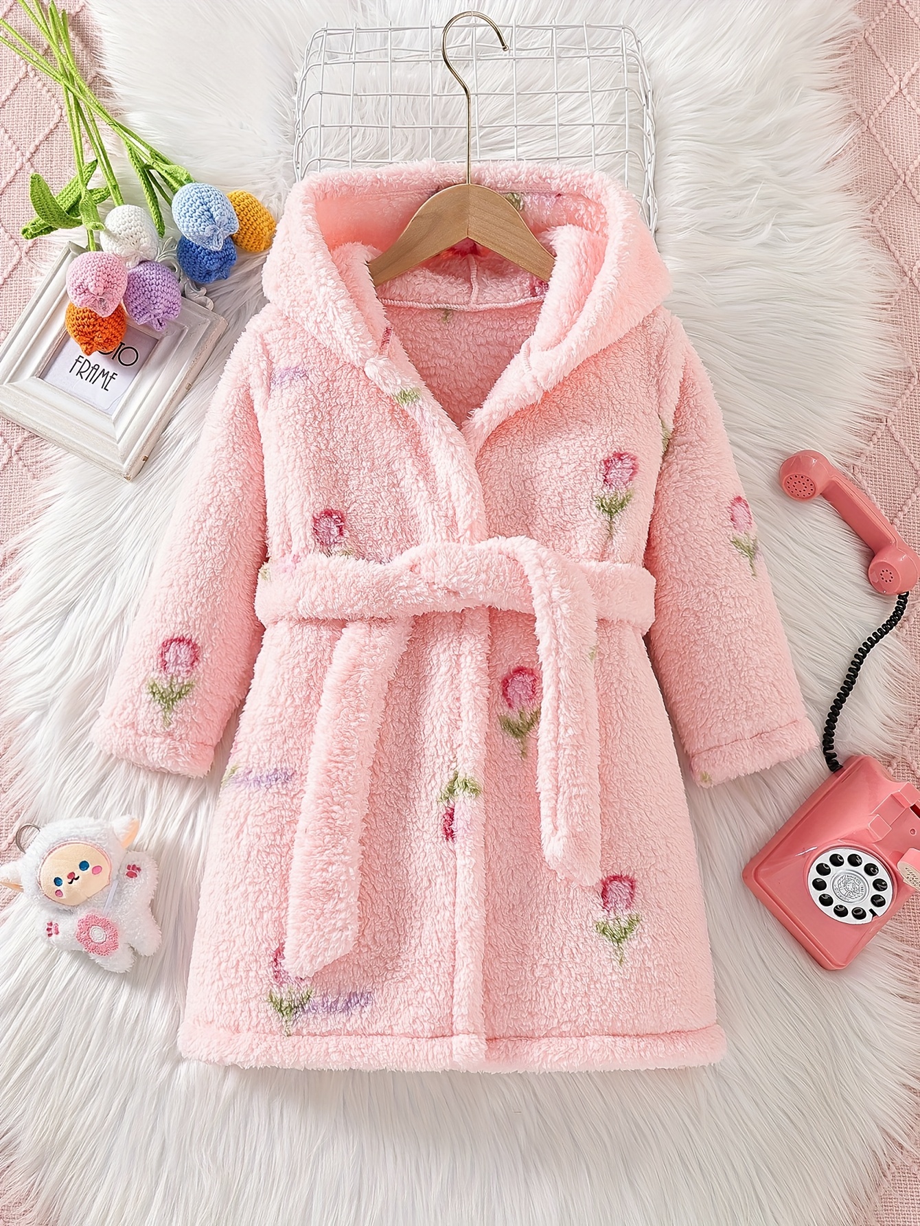 Toddler Girl Robe And Slippers - Temu Canada