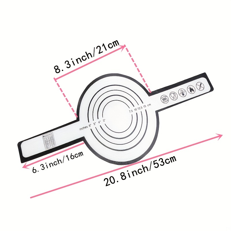 2pcs Silicone Baking Mat For Dutch Oven Handles Sling Dough Alternative