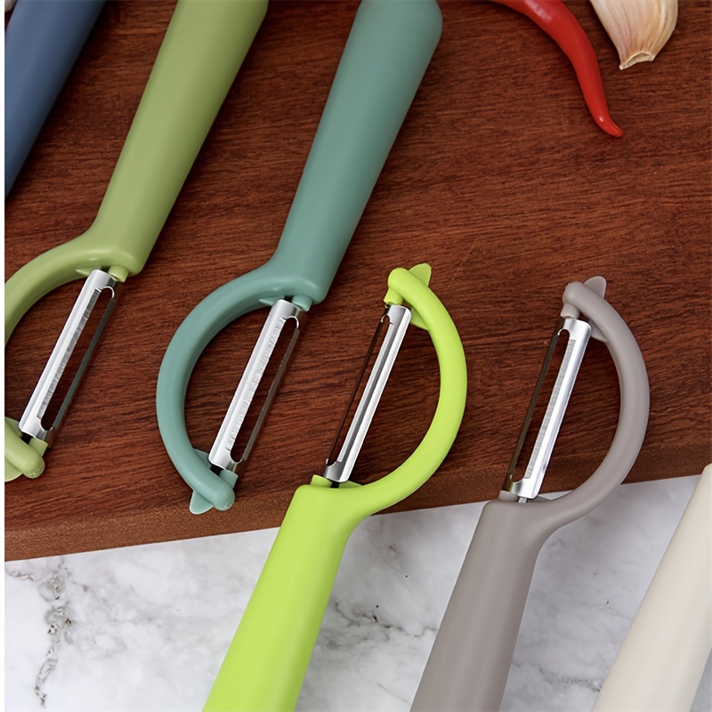 1pc Stainless Steel Peeler With Plastic Handle, Kitchen Fruit