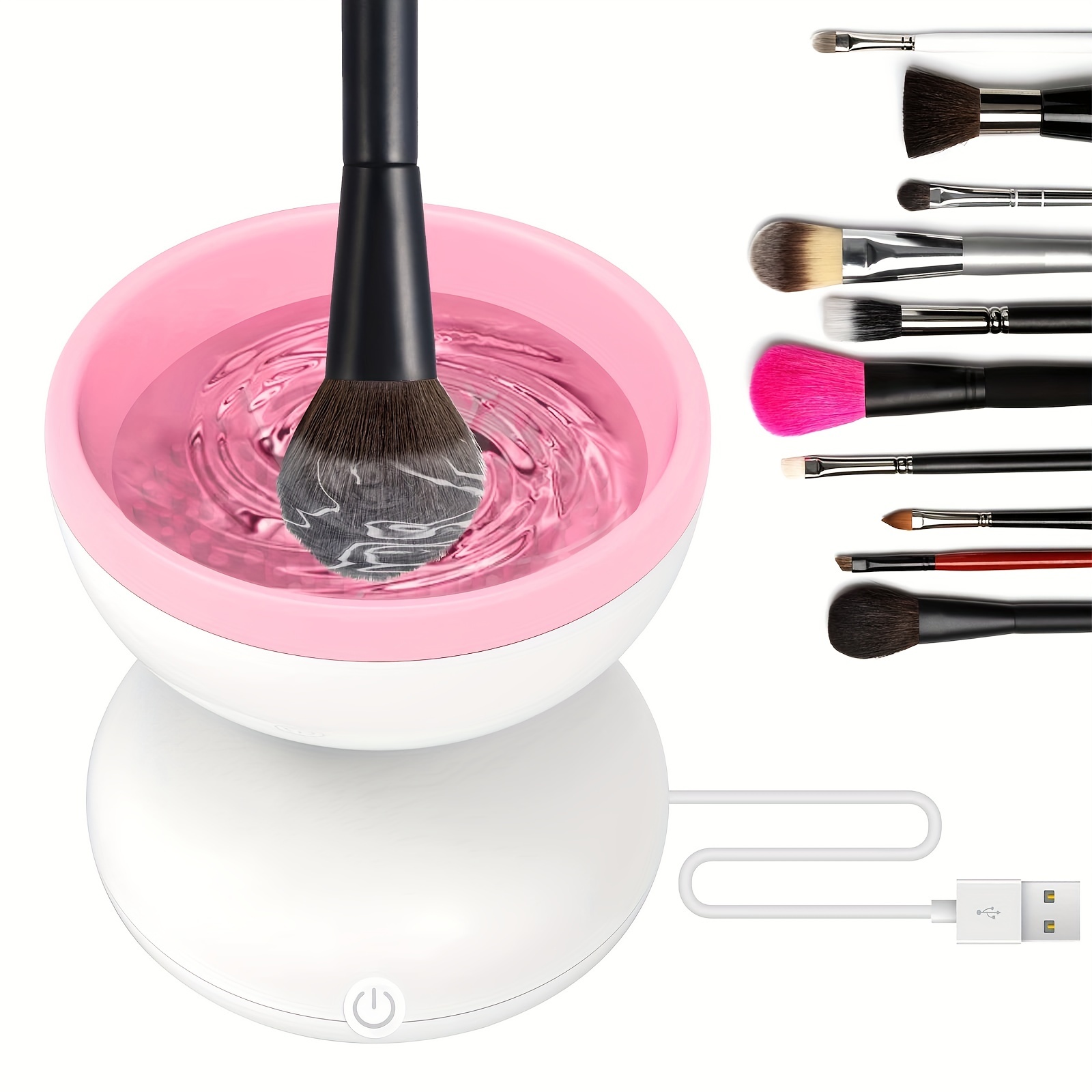 

Electric Makeup Brush Cleaner Machine, Silicone Brush Cleaner Machine Beauty Blender Cleanser For Beauty Makeup Brushes