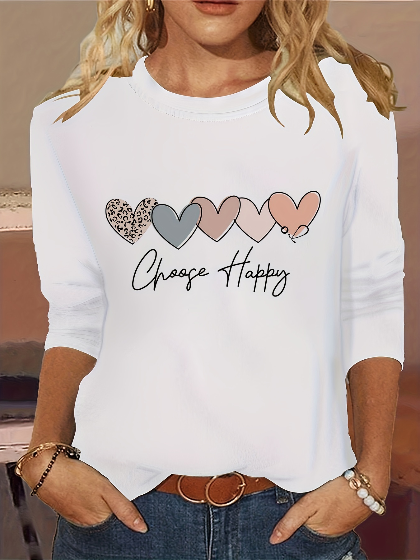 Valentines Day Tops for Women Long Sleeve Casual Tees Tee Shirt