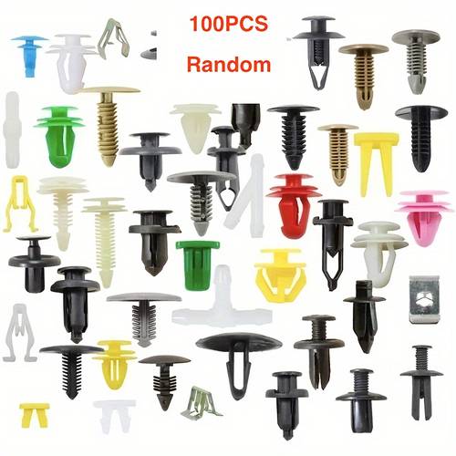 50/100/200/500pcs/Set Universal Plastic Clips for Car Fender Bumper Door Car Interior Hole Lining Panel Retainer Push Clips Random Style