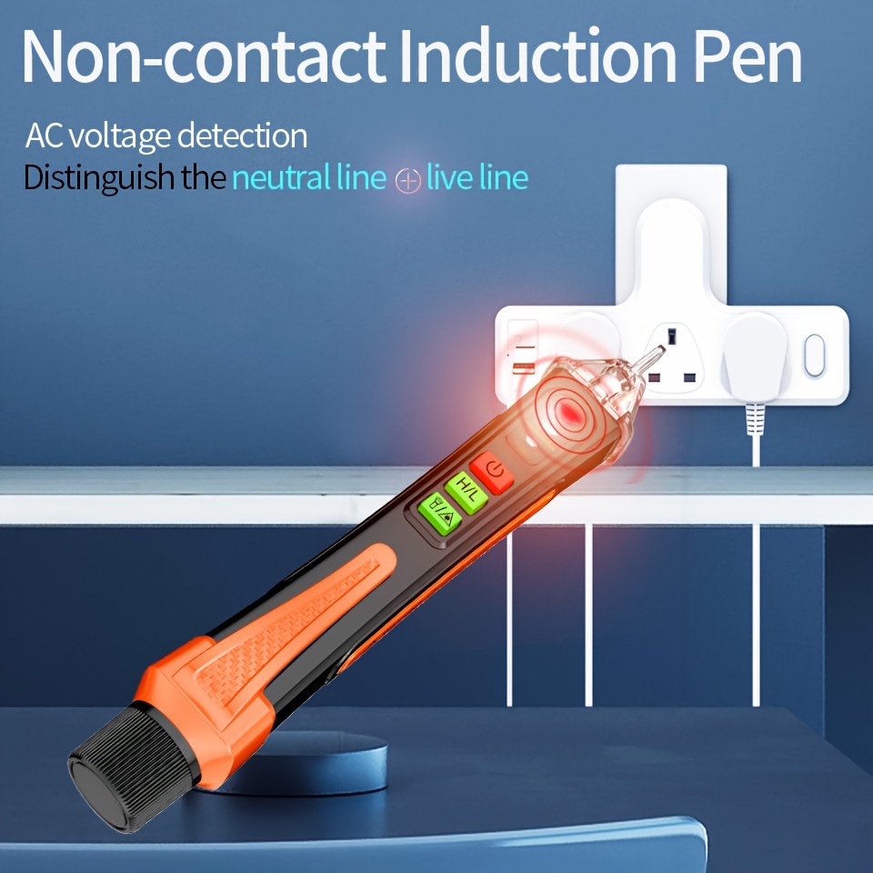 multimetro digital y detector de voltaje AC DC probador lapiz bolígrafo  linterna