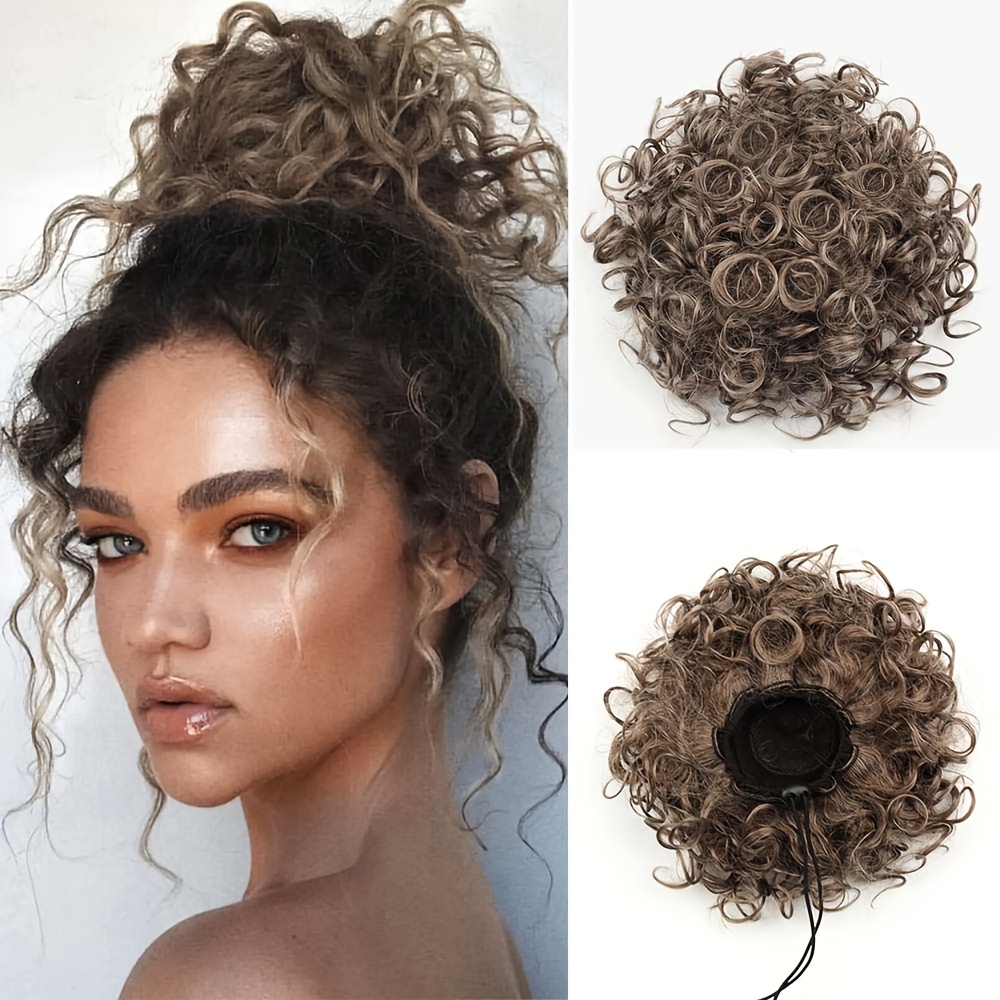  Lelinta Hair Bun Extensions Wavy Curly Messy Hair