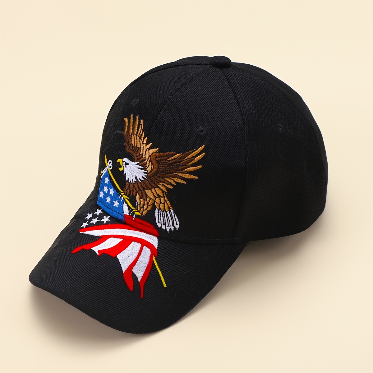 Sapphire Punk Eagle Print Baseball Baseball Hat, Dad Hats, Men's American Embroidered Baseball Mens Hats and Caps,Temu