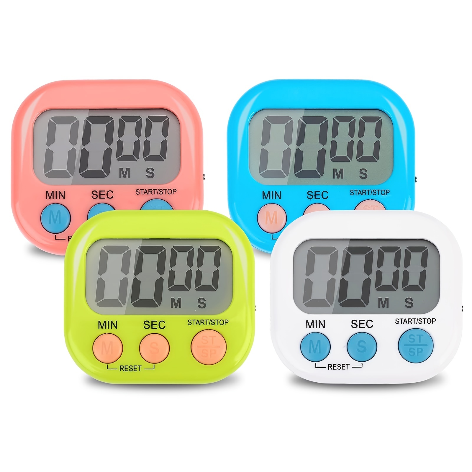 Timers, Classroom Timer for Kids, Kitchen Timer for  Cooking,Magnetic Digital Stopwatch Clock Timer for Teacher, Study,  Exercise, Oven, Cook, Baking, Desk (Pink, 1) : Home & Kitchen