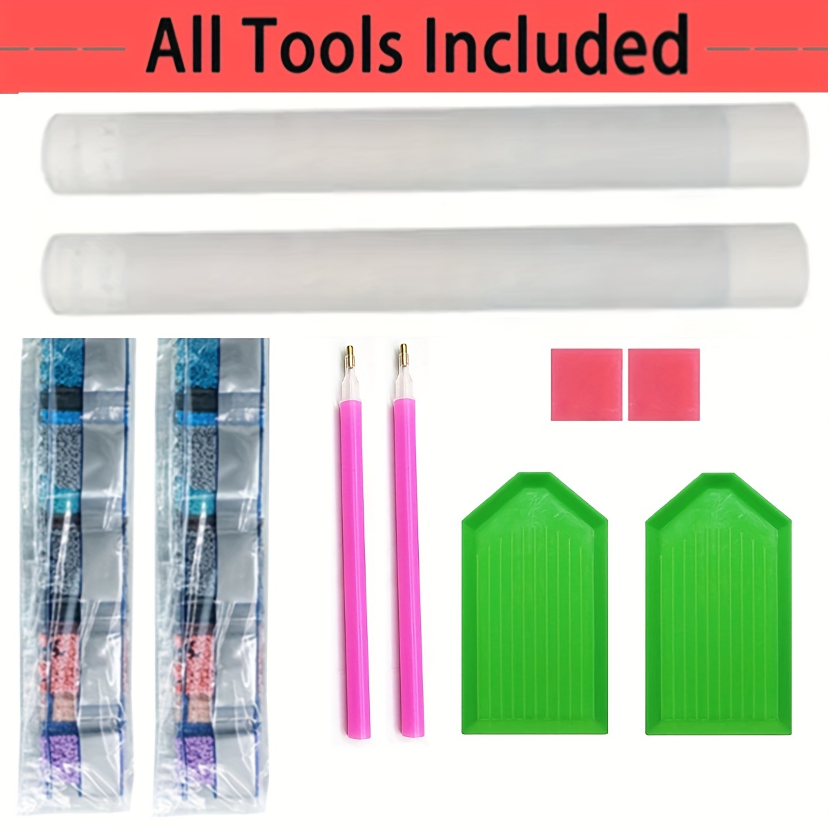 Diamond Painting Tools Set Diy Artificial Diamonds - Temu