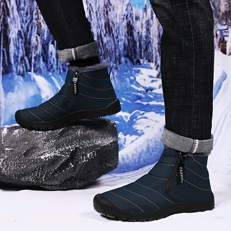 Men's Snow Boots Outdoor Casual Walk High Top Warm Hiking Winter Boots Non  Slip