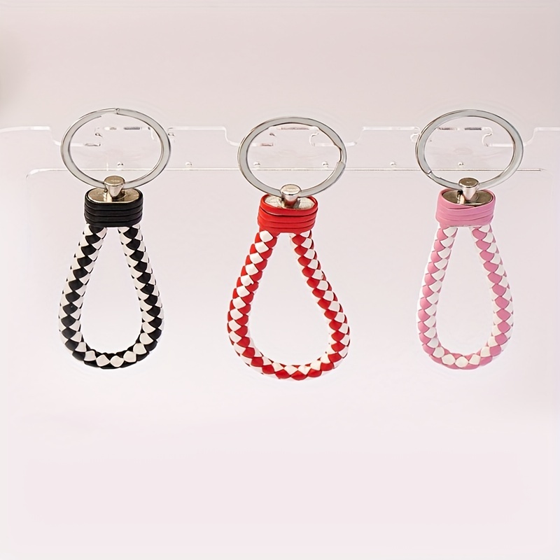 1pc Leather Rope Keychain Braided Rope Key Ring Metal Couple Colorful  Leather Keychain Holder For Diy Car Key Chain Hanging Supplies Small Gift  For Student - Arts, Crafts & Sewing - Temu Austria