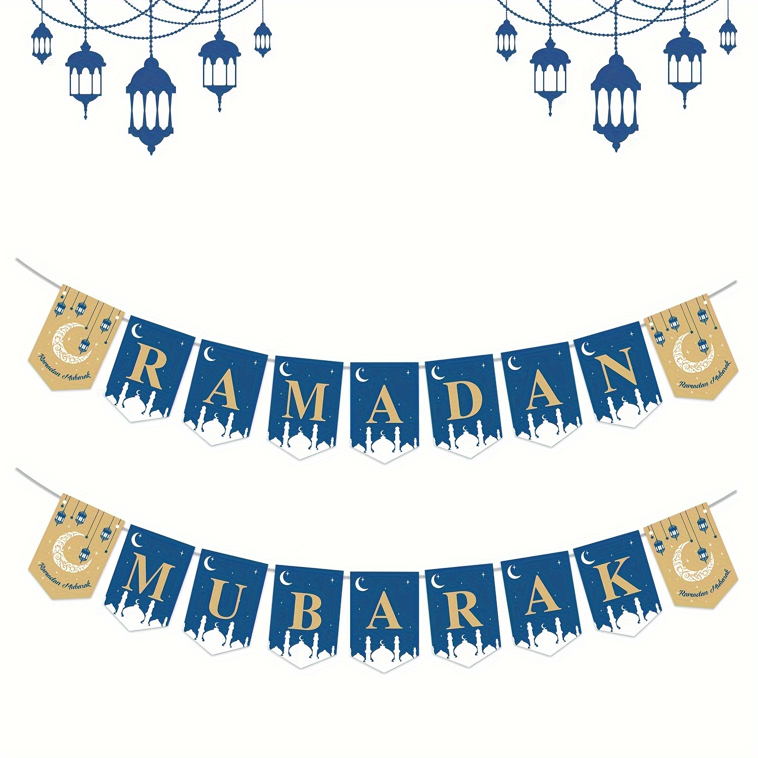 2 Pezzi Ramadan Mubarak Banner Ramadan Decorazioni Casa - Temu Italy