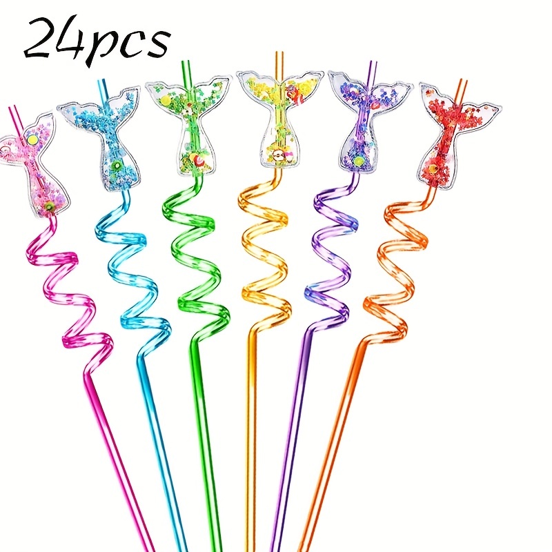 Straw, Cartoon Mermaid Straw With 11 Cleaning Brush, Reusable Straw For  Milk Water Drinking, Straws For Family Gatherings, Themed Parties,  Decorative Straw For Festival Party Wedding Cocktail Bar Beach, Chrismas  Party Supplies 