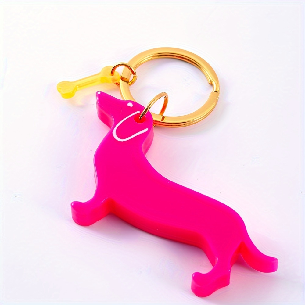 PinktownUSA Black Dog Keychain Clip