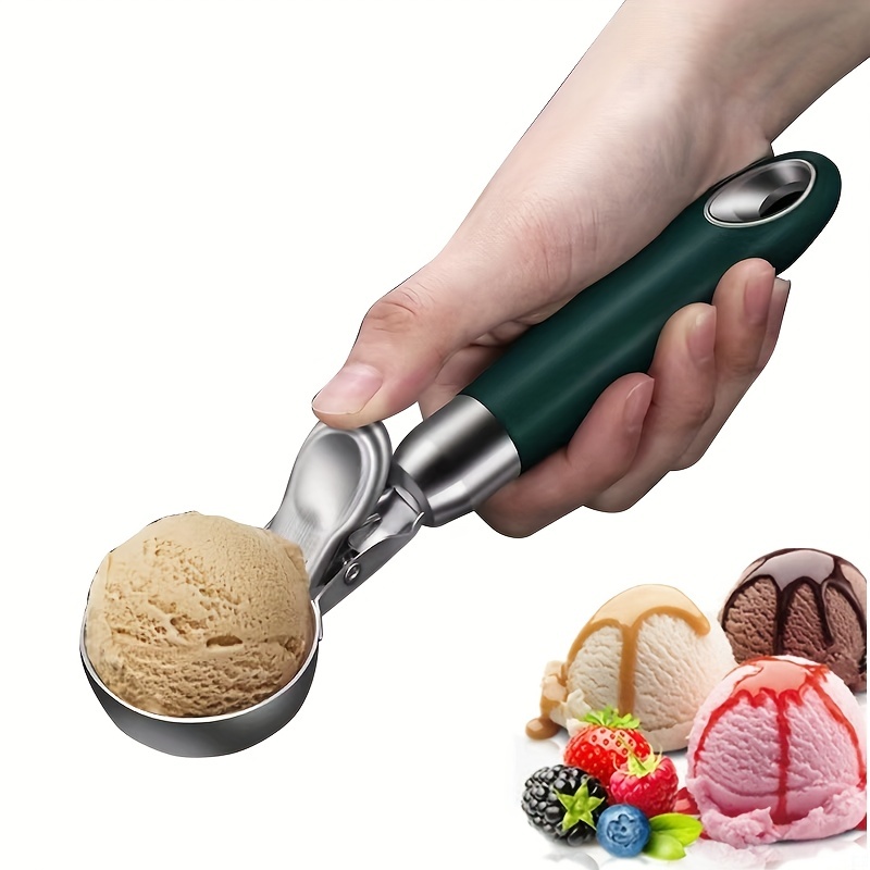 Otehetot Ice Cream Scoop 3pcs Cookie Scoop Set Stainless Steel Ice Cream Scooper with Trigger Release Large/Medium/Small Cookie Scooper for Baking Coo