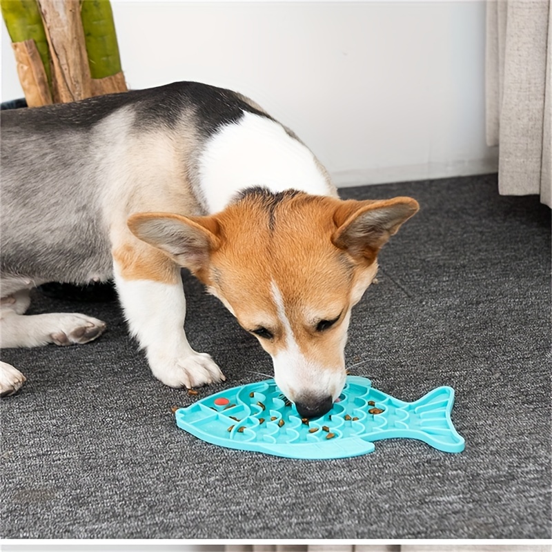 Fish-shaped Cat Slow Feeder, Cat Puzzle Feeder For Cat &dog Anxiety Relief,  Iq Pet Treat Mat, Fun Alternative To Slow Feeder Cat Bowl