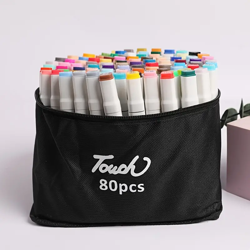 Alcohol Markers,80 Colors Dual Tip Art Markers Sketch Markers Pens  Permanent Alcohol Based Markers With Case For Drawing Sketching (white  Barrel),party Favors,christmas Ornaments - Temu