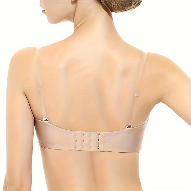 4 Pair Clear Bra Straps Invisible Non-Slip Adjustable Bra Straps Soft  Transparent Replacement Bra Shoulder Straps for Women