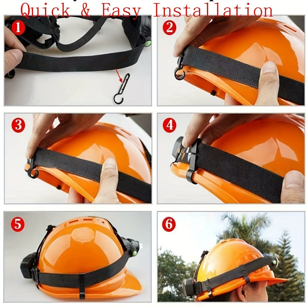 Plastic Helmet Clips Attachment Head Light Clamps Black Set - Temu