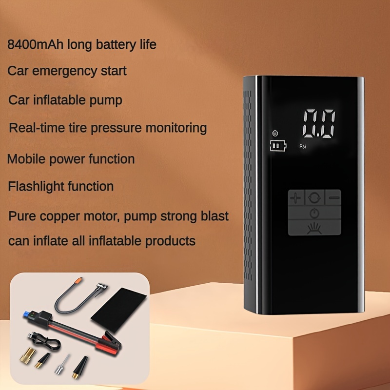 8400mah 1 Wireless Rechargeable Air Compressor Portable - Temu