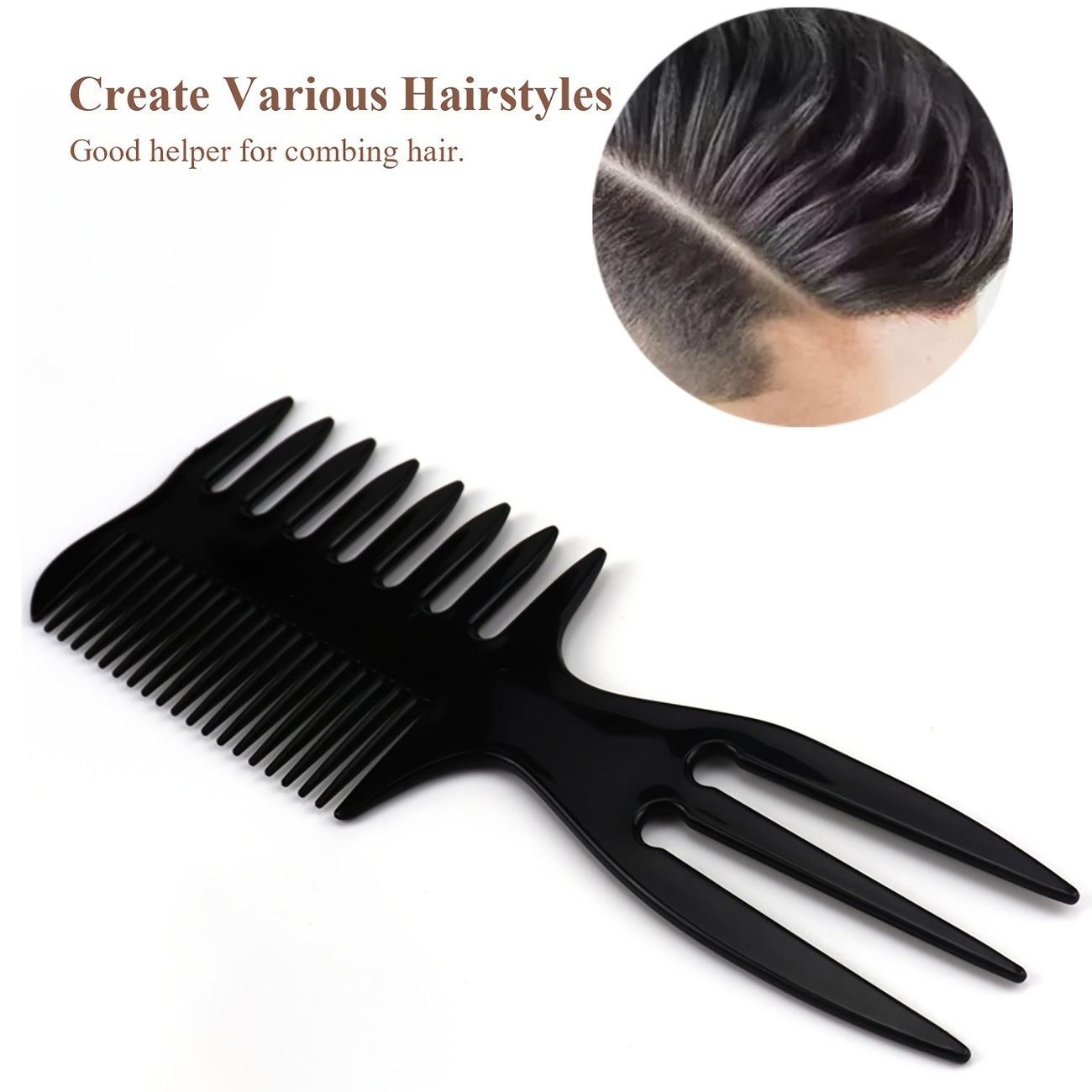 Wide Tooth Hair Comb Set Black Salon Styling Hair Comb Professional Care  Hair Brush Anti Static Heat Resistant Men And Women Barber Hairstyle  Accessories Tool - Beauty & Personal Care - Temu