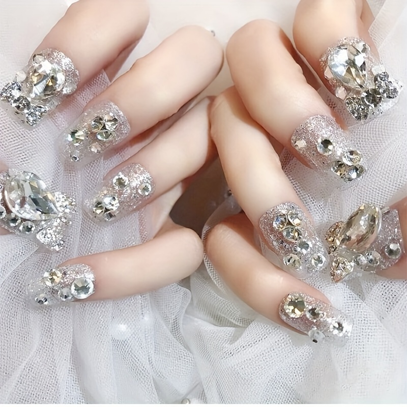 Silver Bling Nails 