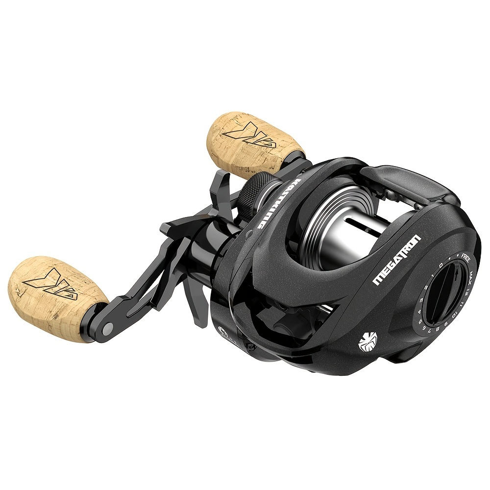 KastKing Megatron 200 Baitcasting Fishing Reel, Wide Spool High Line  Capacity Casting Reel, 7+1 Double Shielded Stainless Steel BB, 8 Button  Magnetic