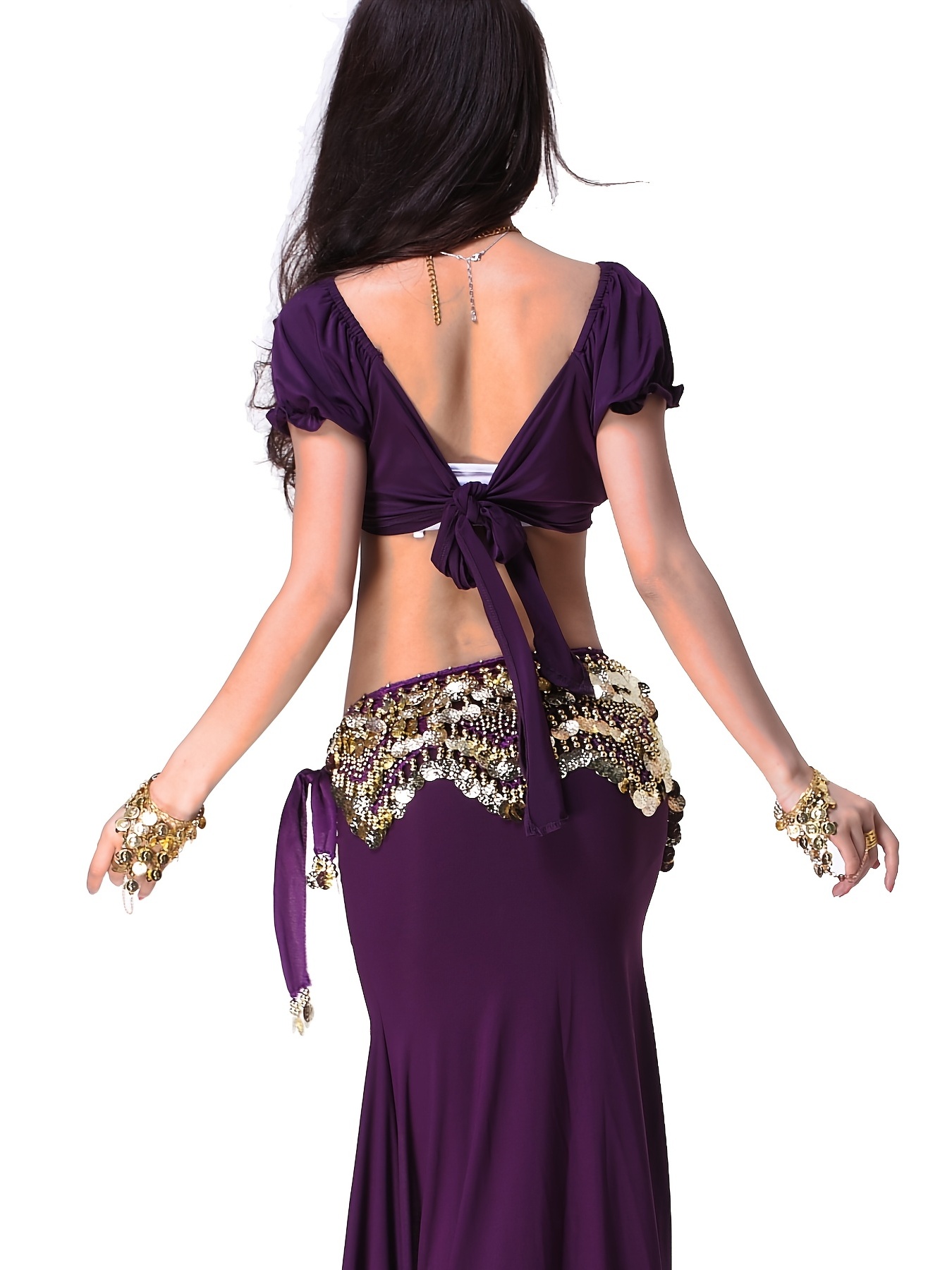 Wuchieal Cinturón de danza del vientre para mujer, cadena de cintura  colorida para danza del vientre, cinturón de bufanda de cadera