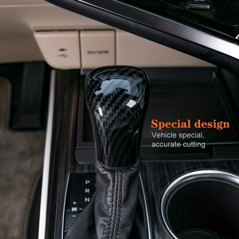 Car Gear Shift Knob Stick Shifter Carbon Fiber Style Leather Lever Hand  Ball Fit for Land