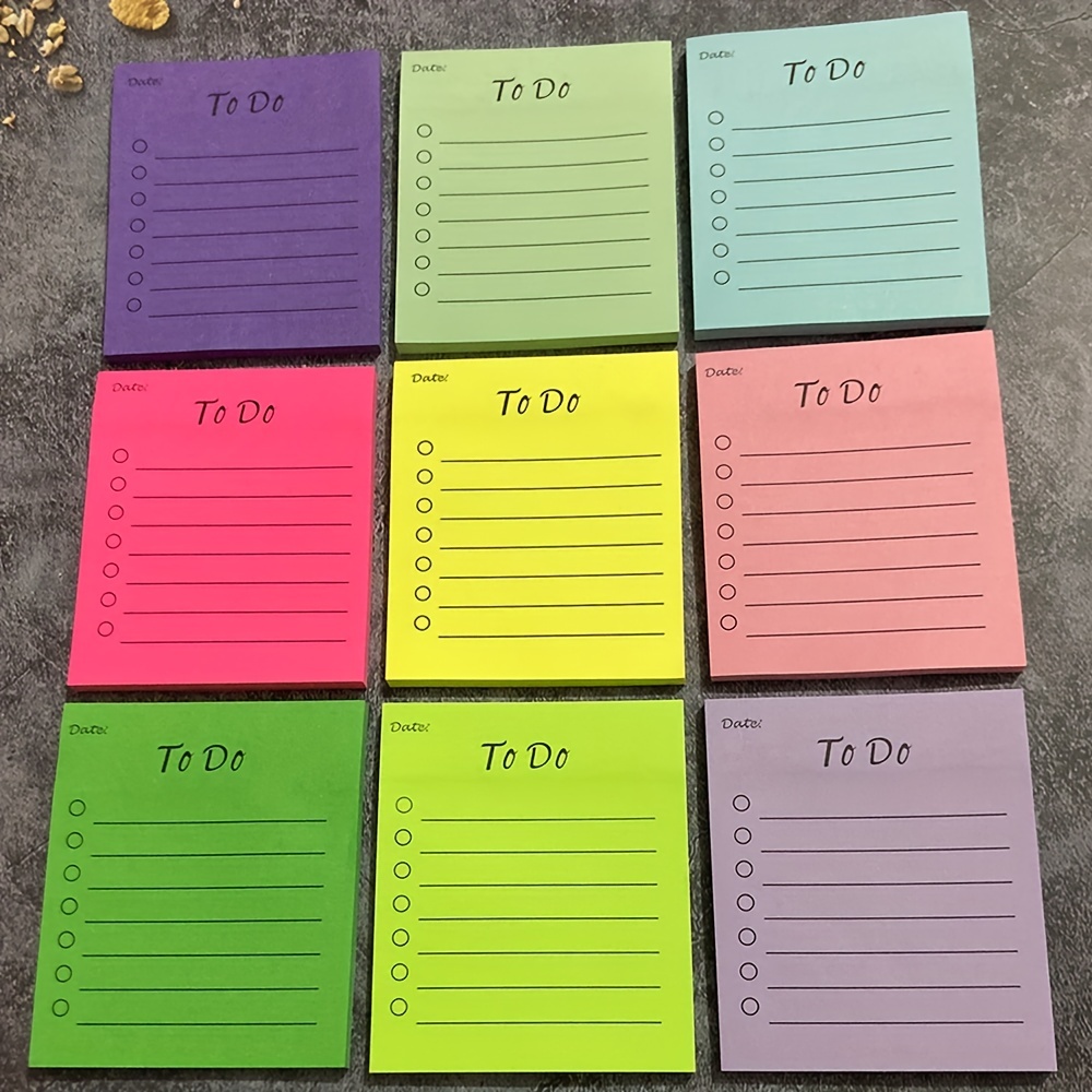 50 Sheets Of To-do List Sticky Notes - Self-adhesive Memo Pads For Easy Posting!