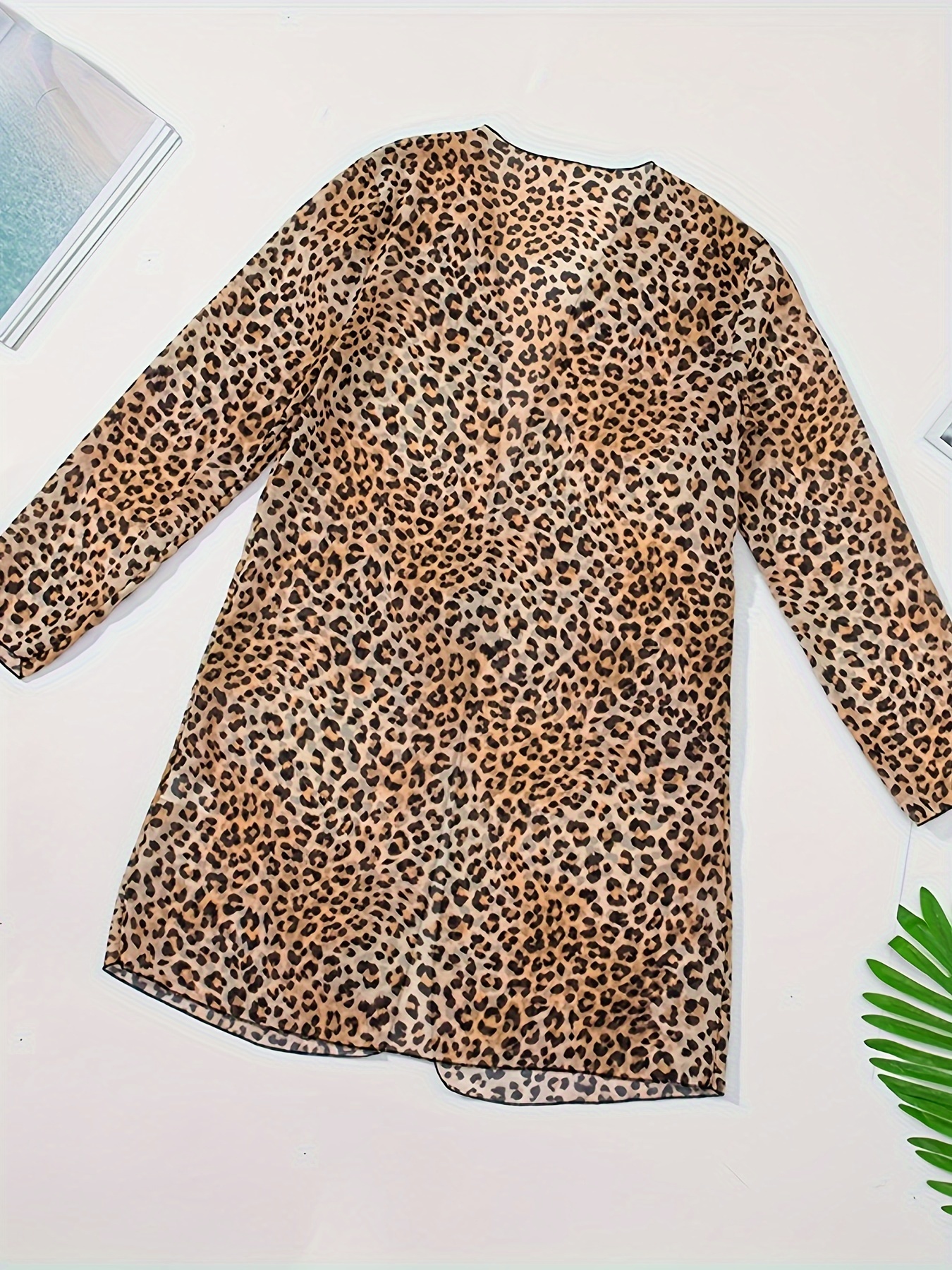 Sheer leopard outlet cardigan