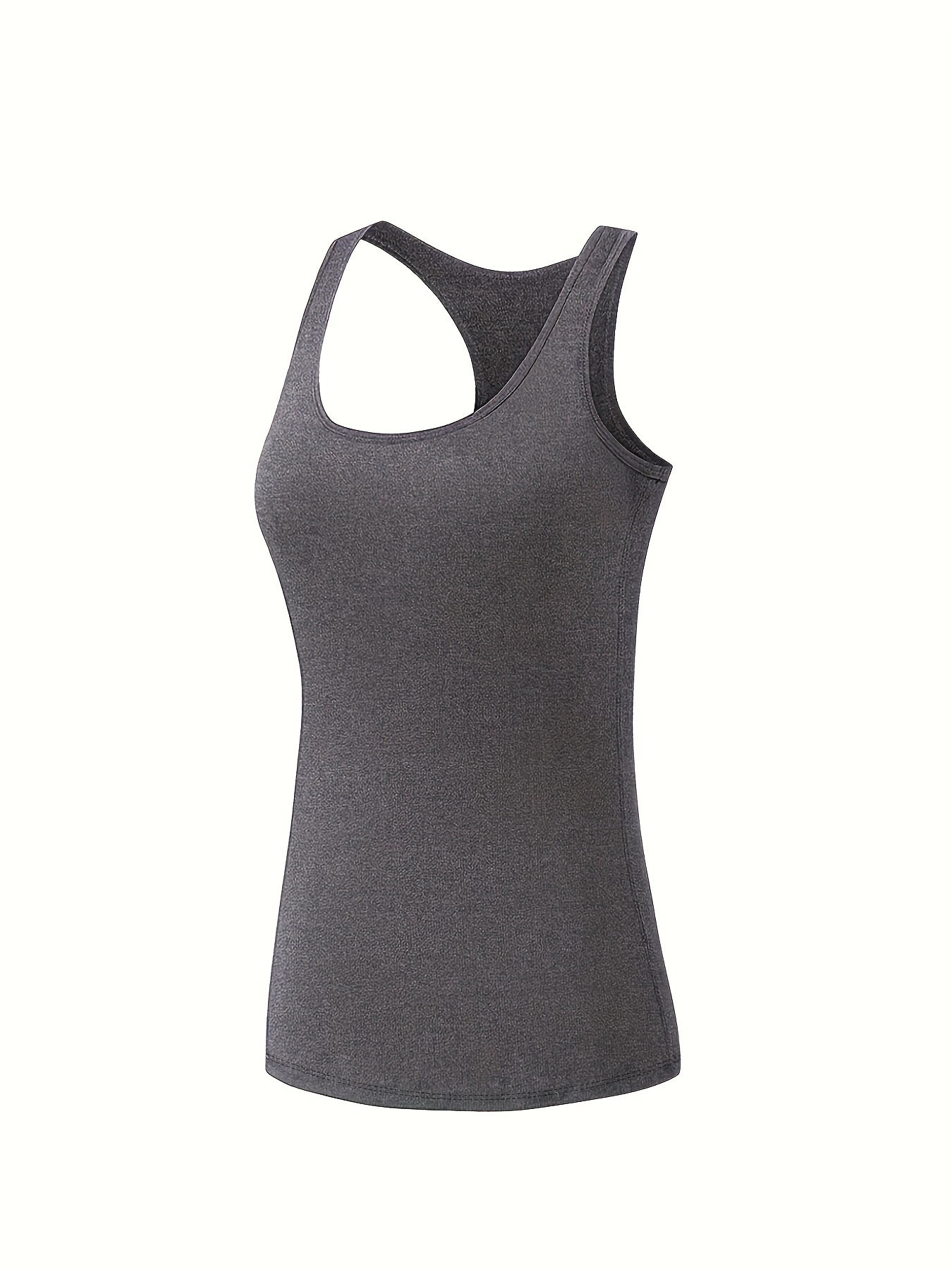 LA Society Womens Athletic Tank Top Size L XL Gray Compression Sleeveless