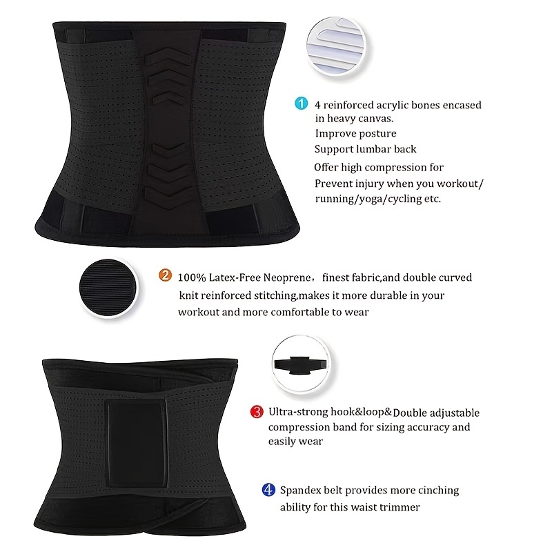 Slimming Waist Trainer Belt Exercise Fitness Achieve A Toned - Temu Canada