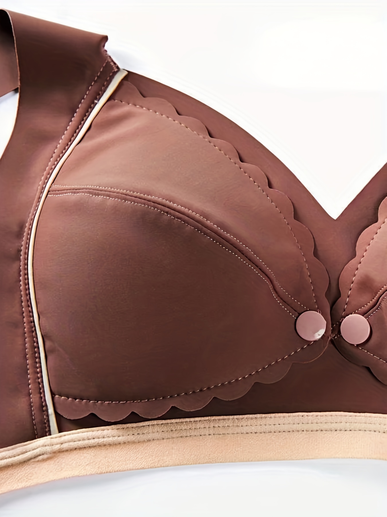  Bras for Women Front Closure Women's No Steel Ring  Breastfeeding Underwear Front Open Button Bra (Beige, 36/80) : Clothing,  Shoes & Jewelry