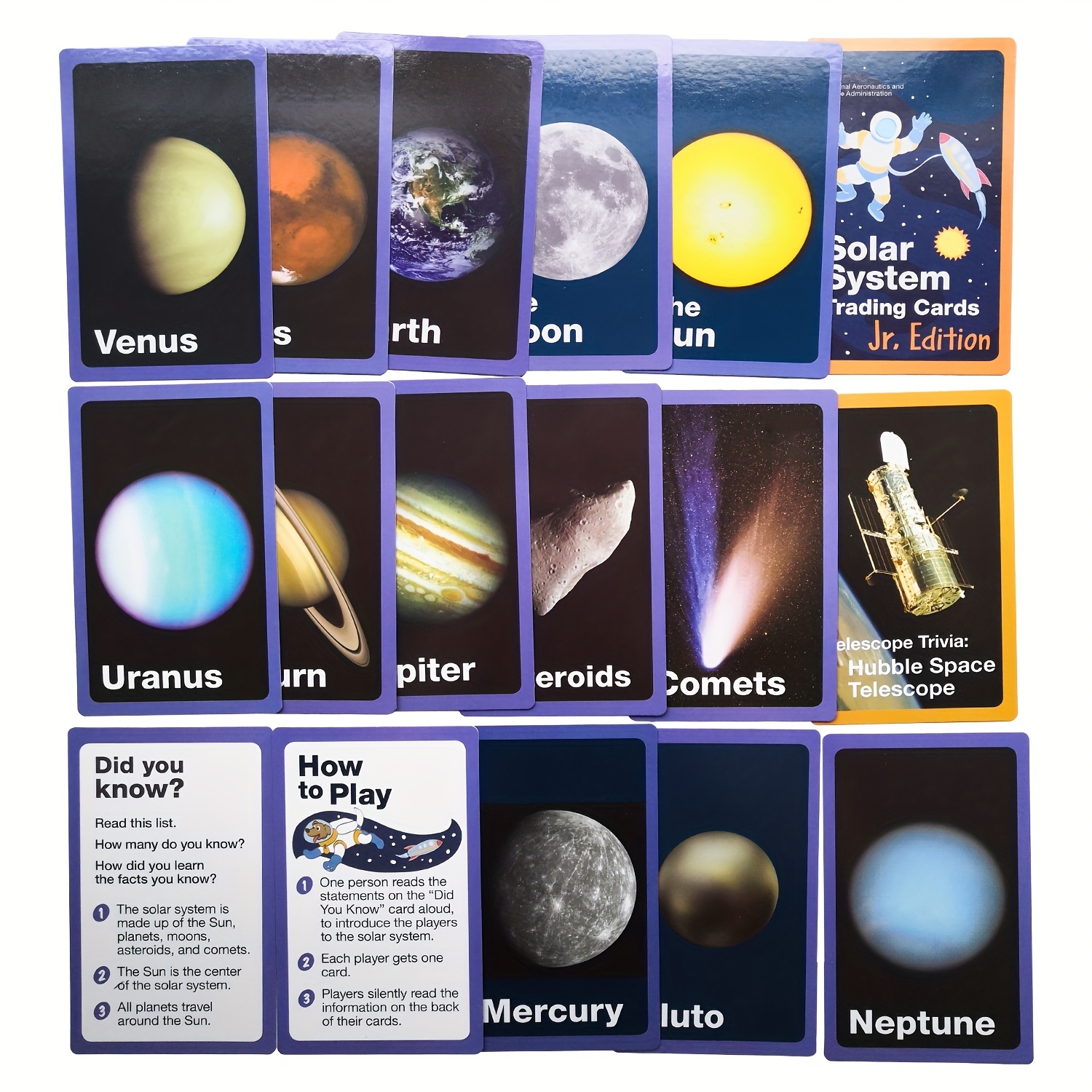 solar system chart for children
