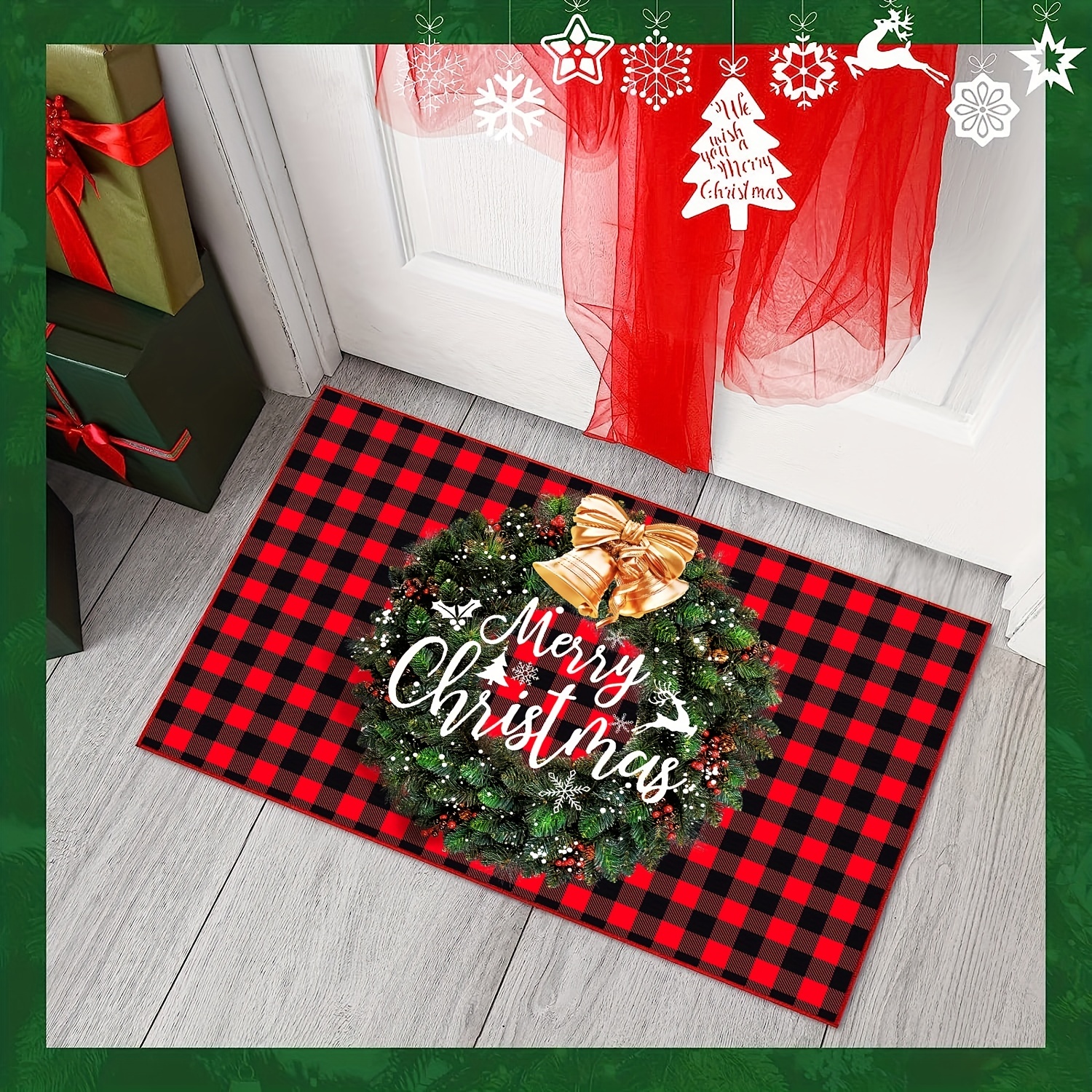 Christmas Welcome Blankets Merry Christmas Doormat - Temu