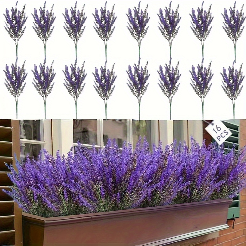 Set of 6 Potted Artificial Fake Lavender Flowers in Pots - Faux Flowers for  Home Office Decoration - Artificial Plants & Flowers - Houston, Texas