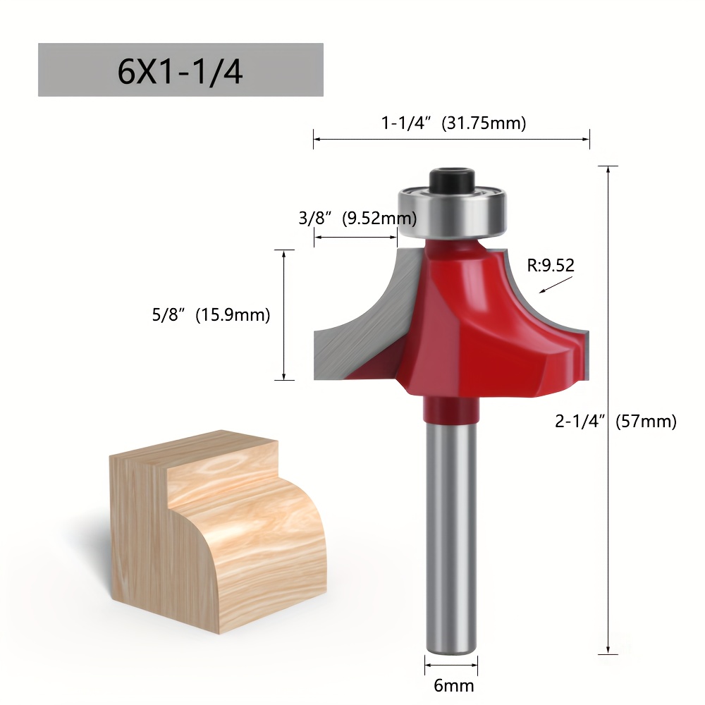 Corner Round Over Router Bit With Bearing For Wood - Temu Australia