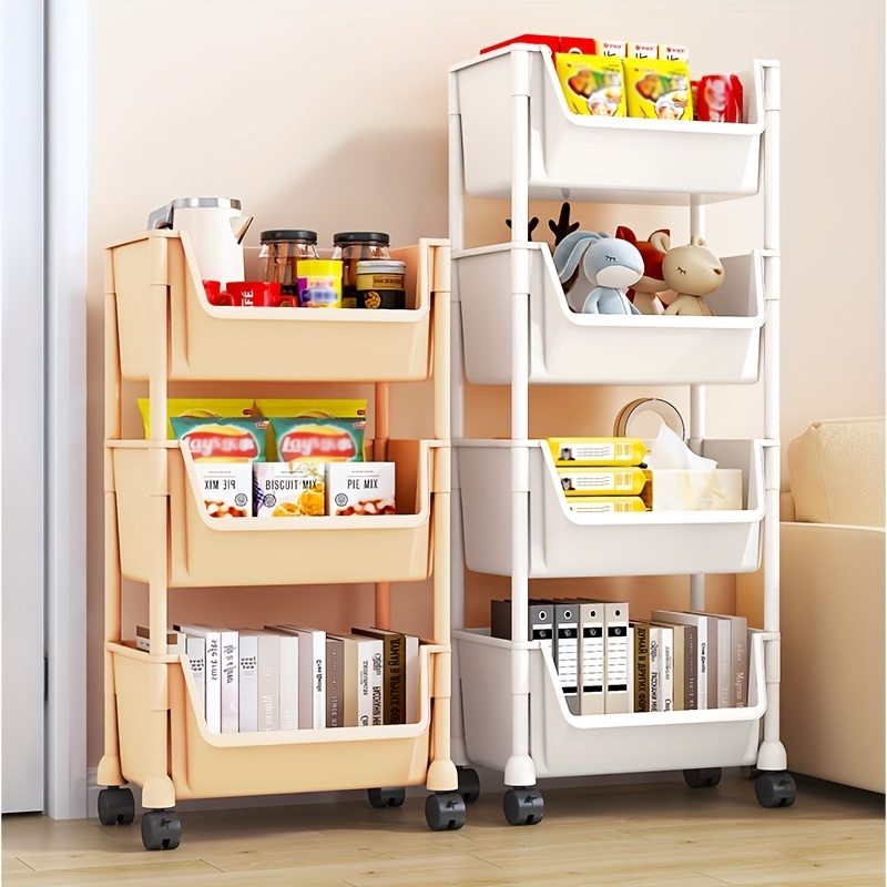 Multi level Shelf Floor Storage Basket For Living Room Toy - Temu